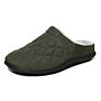 Indoor Outdoor Fluffy Slip-On Slippers for Men Anti-Skid Men House Slippers Faux Fur Collar Waterproof