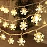 Indoor&Outdoor Led String Christmas Lights 3M 20Leds Battery Operated Waterproof Snowflake Light Decoration for Birthday Wedding