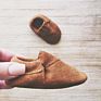 Infant Leather Babies Shoes Loafers Baby Toddler Shoes Brown Leather Genuine Moccasins Boy Shoes