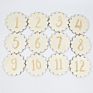 Infant Memory Card Flower Fridge Wooden Craft Laser Engraving Monthly Milestone Card