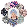 Ins Baby Donut Hat for Kids with Floral Print Knotted Turban Hat Baby Pullover Hat Instagram