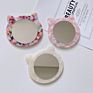 Ins Marble Pattern Animal Cat Mirror Acetate Cat Mirror Cute Portable Makeup Cosmetic Mirror