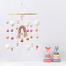 Ins Nordic Style Wooden Infant Wrist Rattles Handmade Crib Hanging Baby Plush Rattle Soft Toys