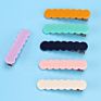 Ins Scallop Edge Hair Clips Wave Simple Bar Alligator Hair Clip Grips Color Hair Accessories