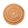 Insulated Pot Holder & Placemats for Kitchen Office 18Cm Hand Woven Rattan Pads Teacup & Coffee Mat Set