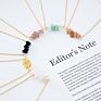 Irregular Chips Stone Beads Natural Gemstone Pendant Necklace Delicate Gold Plated Chain with Natural Stone Charms Necklace