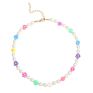 Irregular White Freshwater Pearl Seed Beads Collar Statement Plant Aesthetic Accessories Multicolor Flowers Necklace