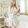 Jambear Organic Maternity Robe and Sleep Sack Nursing Gowns and Swaddle Organic Cotton Maternity Robe and Swaddle Set