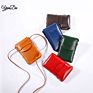 Japanese Hand-Made Leather Leather Bag with One Shoulder and Cross Body Vertical Mobile Phone Bags