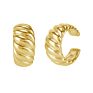 Jewelry 18K Gold Plated Jewelry 925 Sterling Silver Twist Croissants Ear Cuff for Women