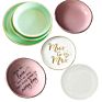 Jewelry Display Ceramic Trinket Jewelry Tray for Wedding Decoration Mold Pattern Print round Shape White Blank