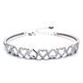Jewelry Heart Design 925 Silver Ajustable Bangle Bracelet Women