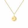 Jewelry Moon and Star Necklace Silver 925 Sparkle Cz Gold Necklace for Women