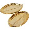 Jewelry Organizerdisplay Tray for Wedding Decorative Gold Leaf Plate Ring Earrings Necklace Organizer Ceramic Display Dish Stand