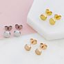 Jewelry round Stud Earrings, Delightful Dot Stud Earrings in Silver, Gold and Rose Gold
