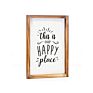 Junji Home Decoration Wooden Signs Customized Blank Sign for Art a Happy Place Wooden Sign