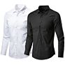 Kemeja Camisas De Vestir Tuxedo Shirts Formal Shirts and Pants Combination White Men's Autumn Blouses & Solid Shirts