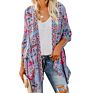 Kimono for Women with Loose Casual Style Open Front and Floral Print for Beach Coats