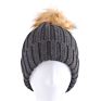 Knit Beanies with Pom Pom Acrylic Beanie Hat