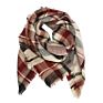 Knit Checkeds Kid Scarf Square Shawl Kids Plaid Blanket Scarves Bandana Designer Acrylic Oversize Shawl