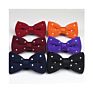 Knitted Mens Bow Tie Men Leisure Polka Dots Bilayer Bow Ties for Men Wedding Party Striped Wedding Burgundy Butterfly Bowtie