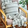 Knitting Cushion Cover Sofa Decoration 45*45 Weave Throw Pillow Case with Tassel for Chair Bed Couch Pattern Pillowcase Tassel