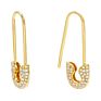 Silver Model Safety Pin Earring