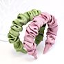Korean Silk Acetate Satin Pleated Headband Cute Lady Soft Cloth All-Match Hair Accessories Women Ruched Headbands