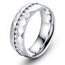 Lab Grown Diamond Morganite Iced Out Gold Plated Stainless Steel Jewelry Silver Ring