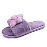 Ladies House Plush Slippers Anti-Slip Warm Flat Soft-Soled Slippers for Women