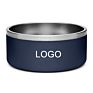 Large 64 Oz Insulated Dog Bowl Stainless Steel Pet Bowls Food Feeder Powder Coat Metal Thermal Bowls for Dog with Logo