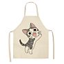 Latest Promotion Price Design Reusable Cute Cartoon Cat Print Kitchen Non-Waterproof Apron