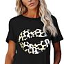 Leopard Print T-Shirt for Women with Lips