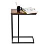 Living Room Metal Frame Mobile Coffee Snack Laptop Tabl Slide under Couch End Sofa Side Table with Rolling Casters