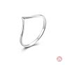Loftily Jewelry Minimalist Silver 925 Rings Jewelry Sterling Silver Rings Dainty V Shape Chevron Ring for Ladies