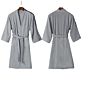 Logo 100% Cotton Waffle White Bathrobes Textile Bathrobes for Men and Women