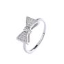 Love Silver Collection Sterling Silver Cubic Zirconia Bow Ring