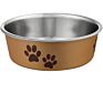 Loving Pets Metallic Bella Bowl, Small, Champagne