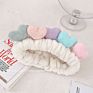 Lrt Lastest Girls Plush Elastic Headband Cosmetic Love Heart Face Wash Makeup Headband for Women