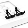Luxury Black Mini Beard Cufflinks for Men Gentleman Men's French Shirts Cuff Link Cute Mustache Cufflink