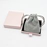 Luxury Size Printed Jewellery Box & Pouch Set Biodegradable Mini Cute Drawstring Velvet Bags 15Cm