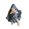 bamboo or cotton or polyester hooded waffle towel baby