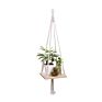 Macrame Plant Hangers Shelf Garden Planter Rack Indoor Hanging Basket Planter Decorative Boho Home Wooden Wall Flower Pot