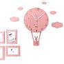 Mandelda Quartz Sweep Movements Mdf Wooden Pendulum Clock Silent Balloon and Swinging Rabbit Wall Clock