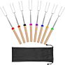 Marshmallow Roasting Sticks 32Inch Extendable Smores Sticks for Fire Pit10Pcs Bamboo Skewer