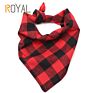 Mascotas Accesorios Pet Neckerchief Scarf Cotton Fabric Plaid Dog Double Bandana