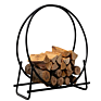 Medium round Steel Firewood Racks Heavy Duty Holder Log Rack Hoop