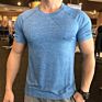 Men Activewear T Shirts 100% Polyester T Shirts Gym Elastane Athletic Quick Dry Top Shirts Mens