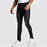 Men Design Black Skinny Jeans Paint Splatter Distressed Jean