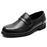 Men Genuine Leather Black Work Professional Manager Safety Shoes for Hotel Staff Bank Staff